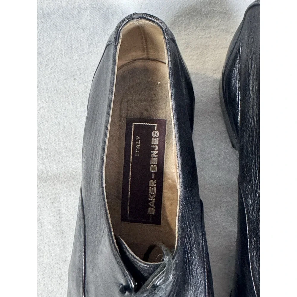 Baker-Benjes Dress Shoes, Men 9bb pics For Number , Black Genuine Leather, Italy